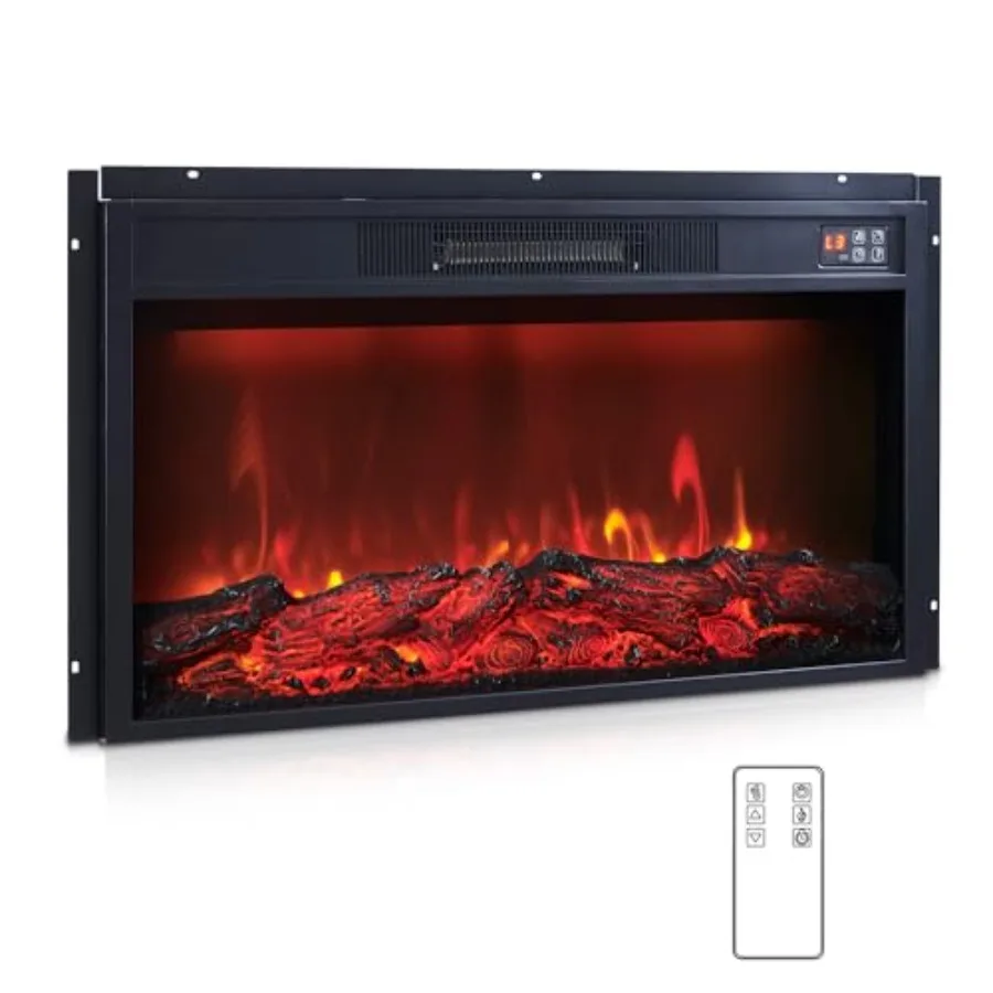 30 Inserti per caminetto elettrico con telecomando 3 impostazioni di fiamma Funzionalità del riscaldatore Funzionamento a basso rumore Sovraiscaldamento timer da 6 ore