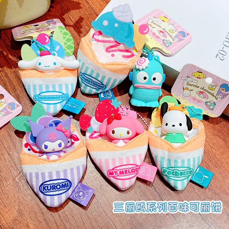 

Sanrio family school bag decoration keychain pendant exquisite gift trendy doll metal buckle melody pochacco kuromi cinnamoroll