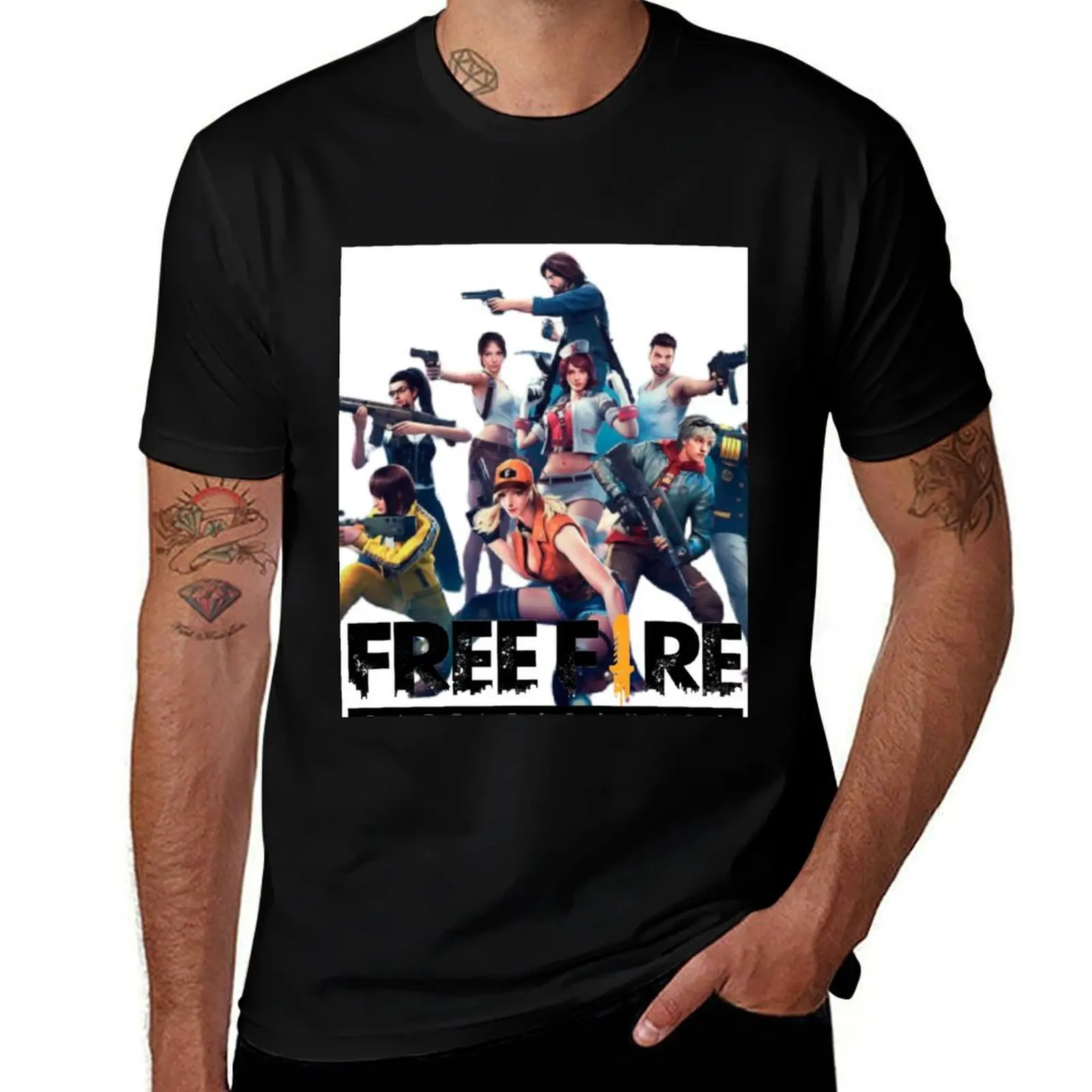 World game free fire... T-Shirt t shirt man cotton T-Shirt