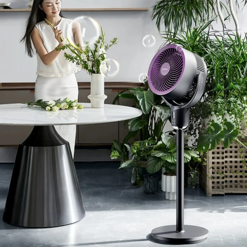 

Smart Voice Air Circulator Fan with Negative Ion Timer Function 8 Wind Speeds Fast Circulation Standing Air Conditioning Fan