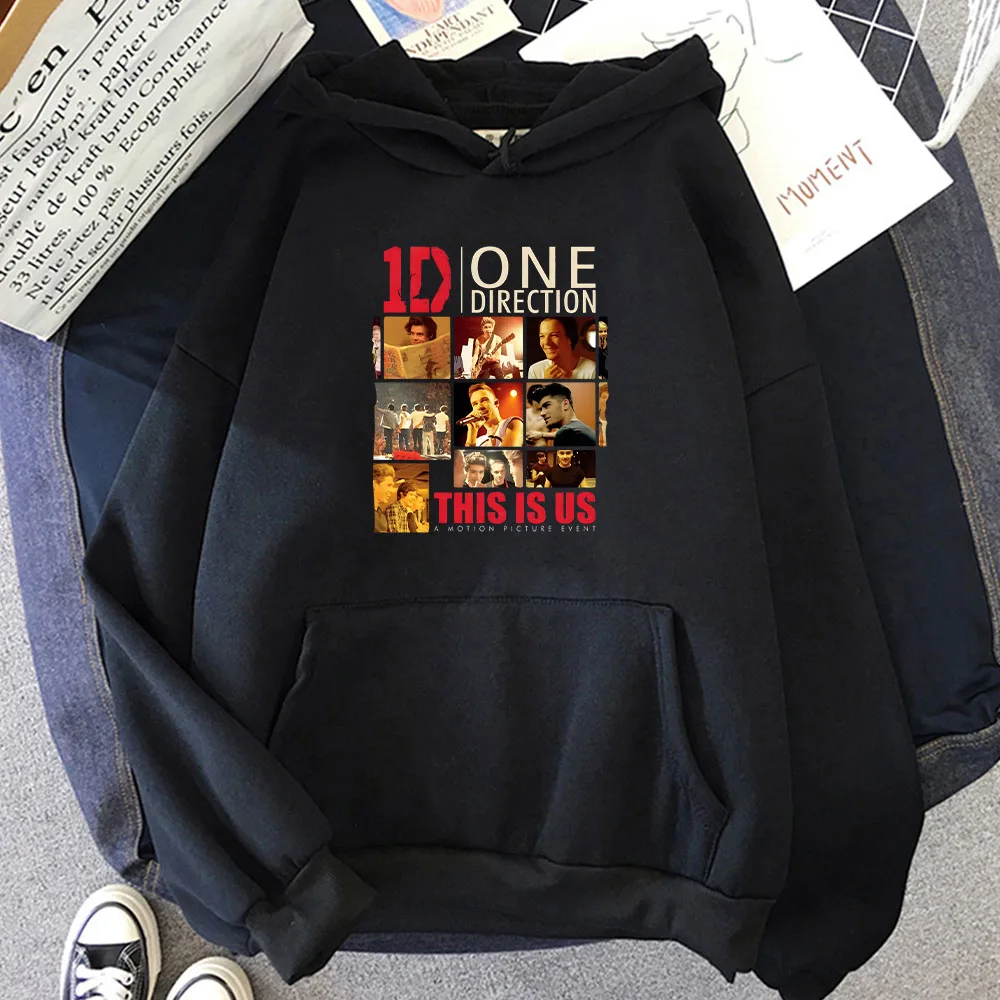 One Directions Band Hoodie Grunge Long-sleeved Punk Sweatshirt Retro for Autumn/Winter Clothing Hip Hop Sudaderas Music Pullover