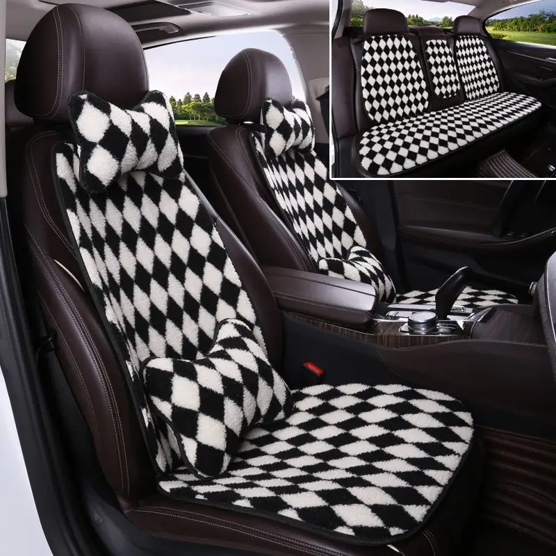 

Car seat cushion, pure wool in winter, thickened, universal car seat cover seat cushion accesorios para auto interior woman