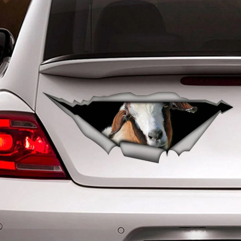 Goat car decal , farm decal, funny decal, goat sticker, animal decal