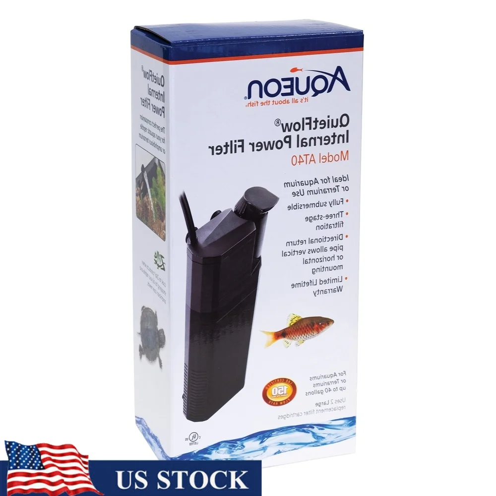

Submersible Internal Aquarium Filter Three Stage Filtration Activated Carbon Ammonia Removal Compact Design Suitable Aquariums
