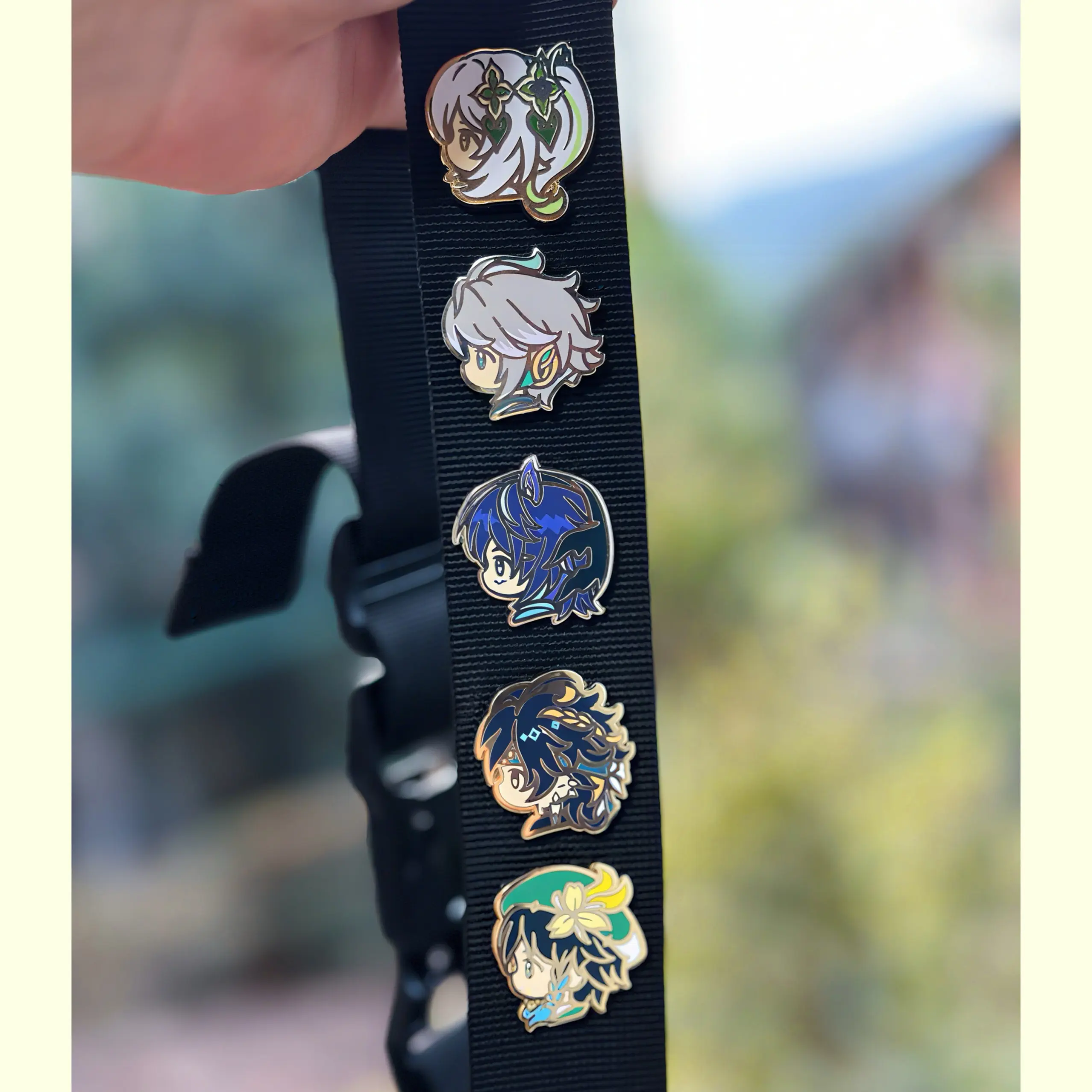 Genshin Impact Enamel Pins Cute Q Version Character Metal Brooch Zhongli Kinich XiaoCollectible Badge for FansCosplayJewelryGift