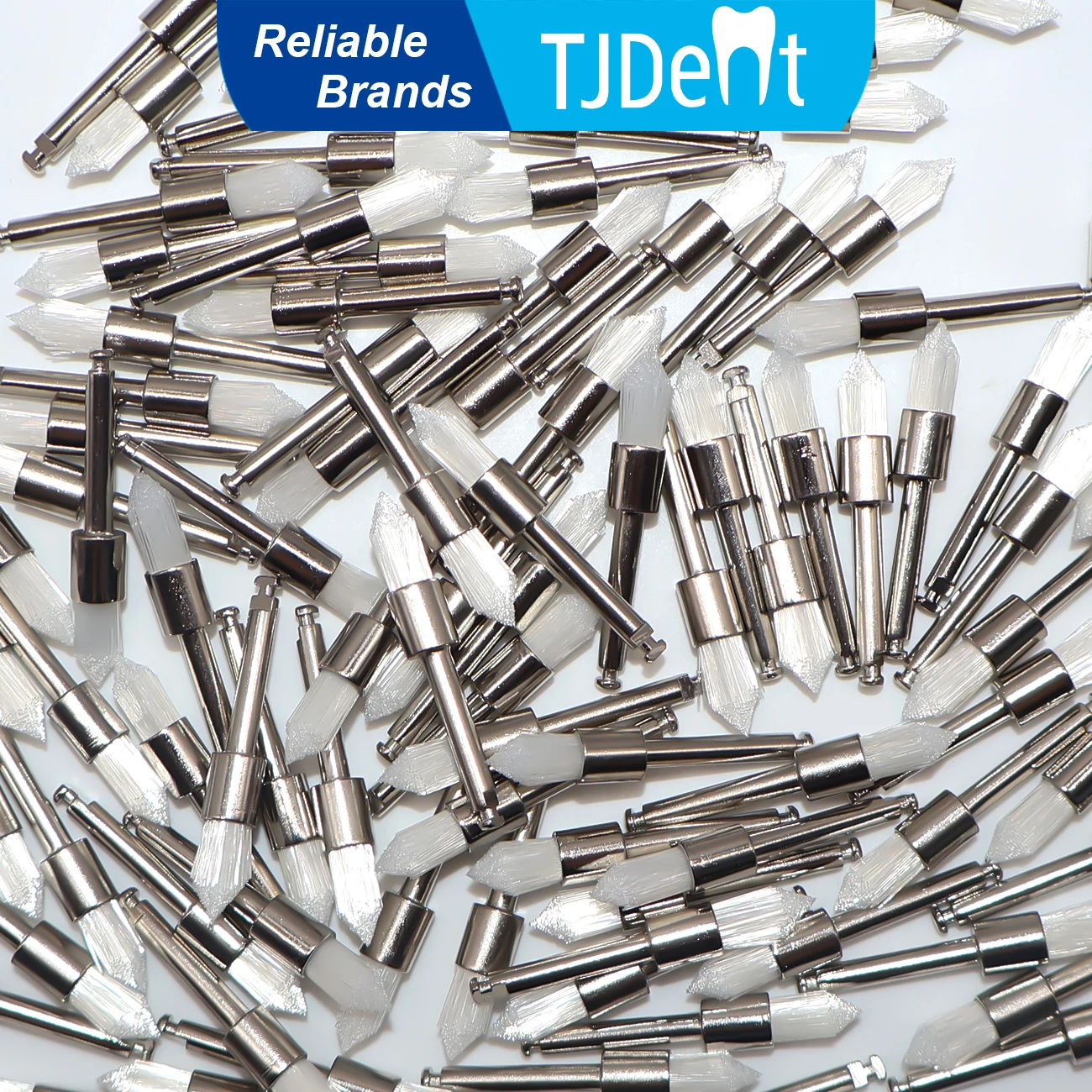 

TJDent 100pcs/bag Dental Polishing Brush Nylon Sharp Head Dentistry Disposable Teeth Polish Prophy Brushes Dentist Materials