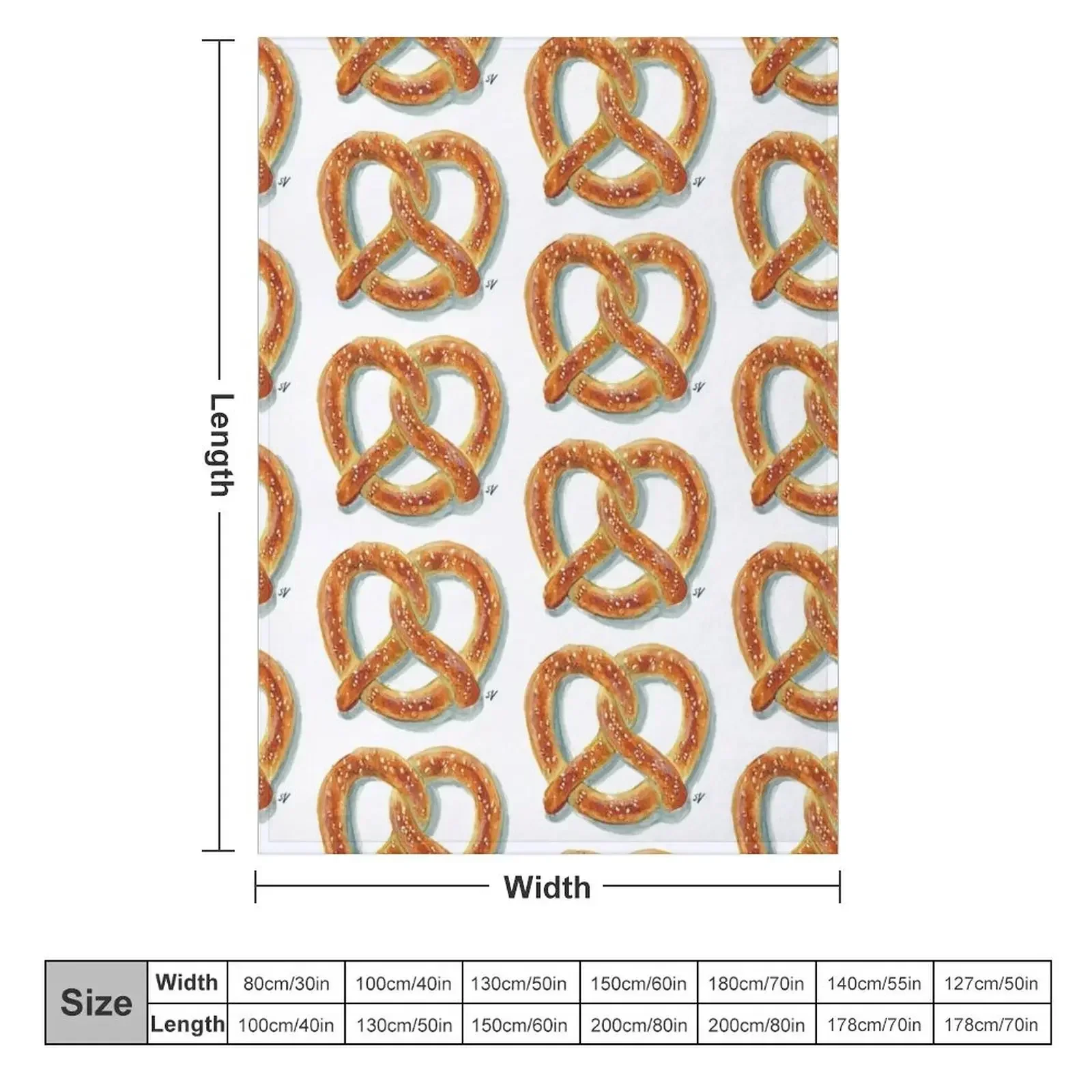 Salty Soft Pretzel Throw Blanket manga Single Designers Stuffeds Blankets