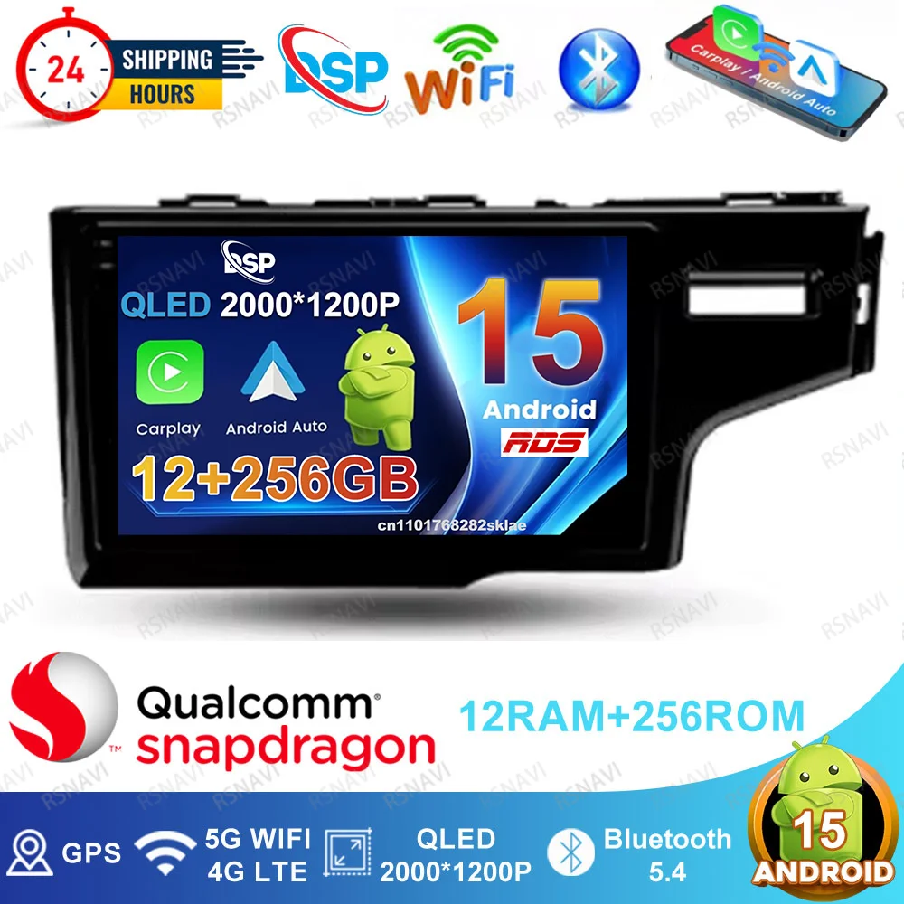 

Автомобильный радиоприемник Android 15 для HONDA FIT JAZZ 2014 2015 Viedo Player H4 Led H7 Passat B8 WIFI + 4G LTE Mini Fridge Golf Mk7 Navigation