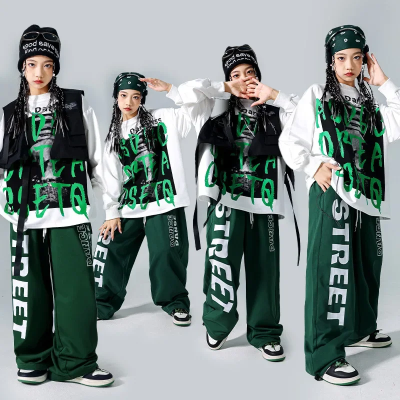 

Children's Street Dance Performance Costume, Boys' Hip-hop Vest Set, Drum Set, Girls' Jazz Dance Runway Fashion Show Costume