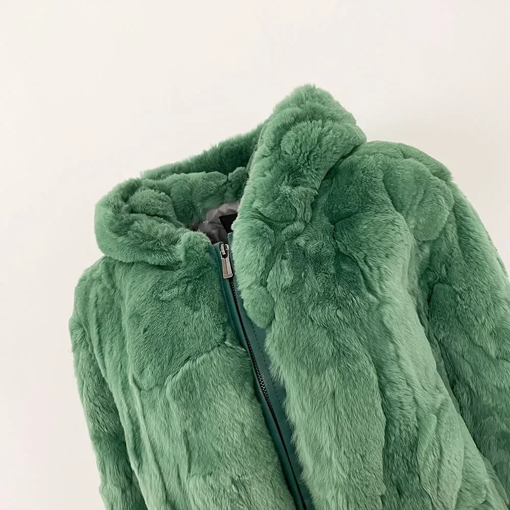 OFTBUY chaqueta de piel de conejo auténtica 2025 ropa femenina de invierno nuevo en abrigos y chaquetas chaquetas coreanas Dongdaemun chaquetas de mujer de alta calidad