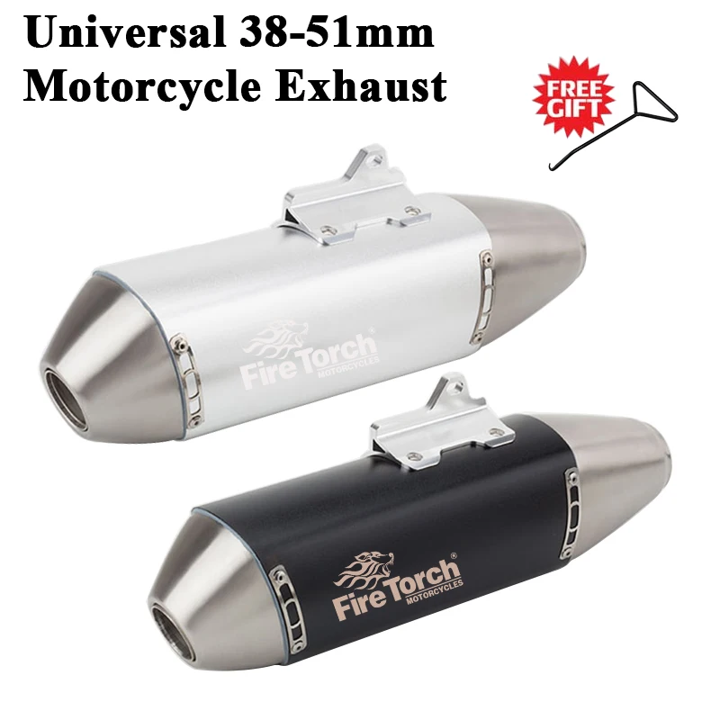 Universal 51mm Motorcycle Exhaust Pipe Escape Modify Motocross Muffler DB Killer For Ninja 250 XG250 ATV KTM Dirt Bike