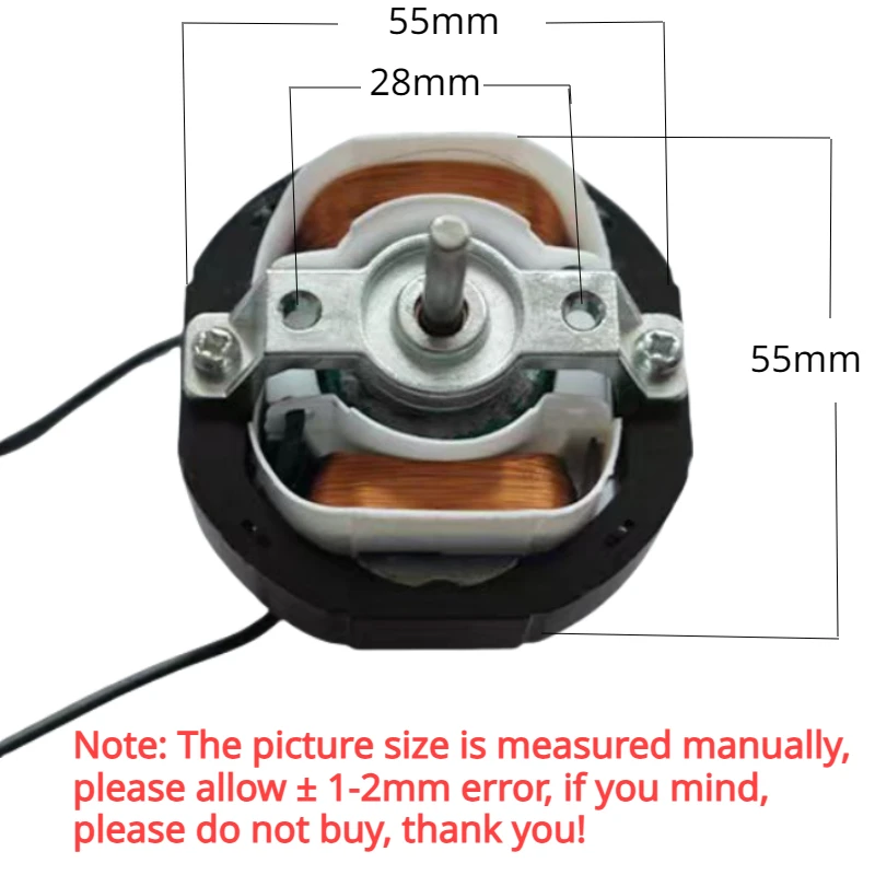 YJ5812 Asynchronous Motor All Copper Hood Pole Motor for High Power for 12W Heater AC220-240V 50/60HZ 2100-2400RP