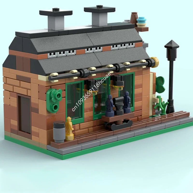 277pcs MOC Old Train Engine Shed Mini Build nan Party Favor Goodie Bag Option Master Collector Edition Model  Buildings Blocks