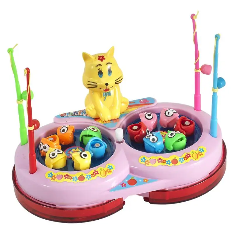1 Set Magnetic Small Fish Wind-up Clockwork Toys Mini Fishing Machine Parent-child Game Kids Birthday Gifts