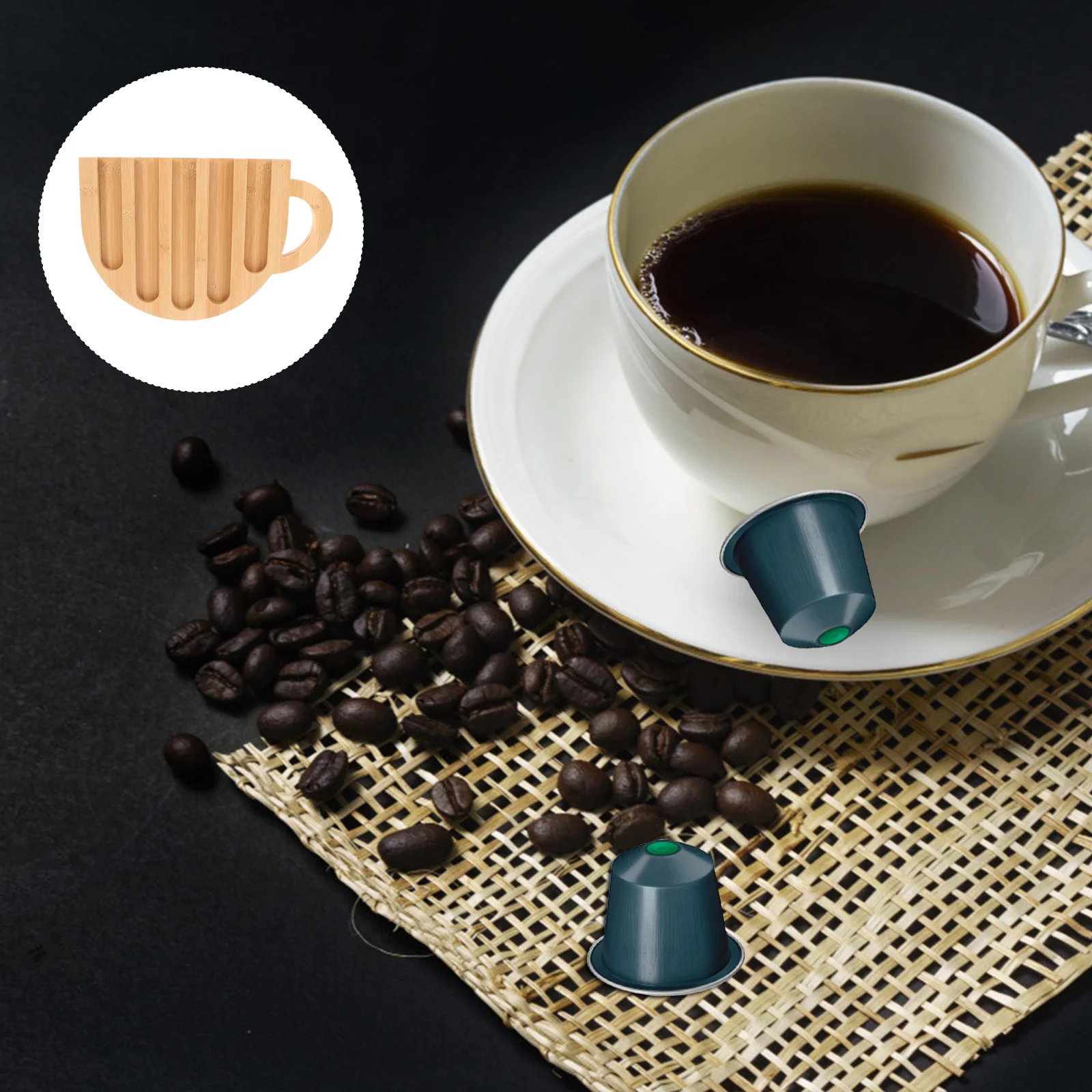 

1 шт., стеллаж для демонстрации кофейных капсул, деревянный вертикальный органайзер, компактная подставка для хранения кофейной станции, деревянная стойка для выставки товаров