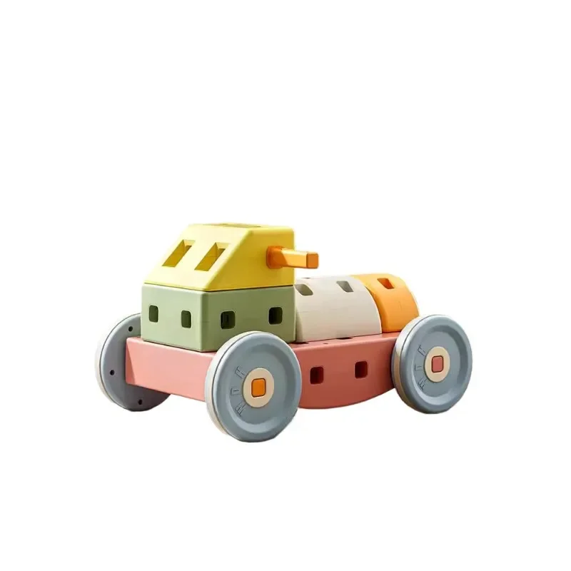 Educational toys, building blocks, large boys, boys, and girls' parent-child interactive building blocks, assembling cars, 1