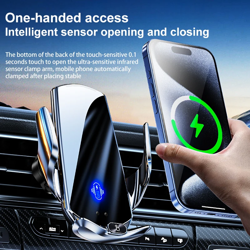 15w-車載ワイヤレス急速充電器-携帯電話冷却器-スマホホルダー-iphone-17、16、15、14、13-xiaomi-samsung360対応-°-回転可能
