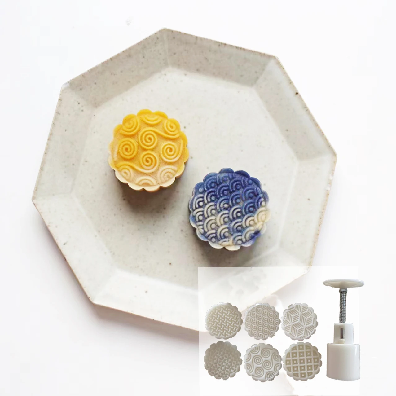 50g 75g 100g Mooncake Press Mold Japanese Style Mid-autumn Festival Pastry 3D Flower Shape Cookie Stamp Dessert Decoration Tools