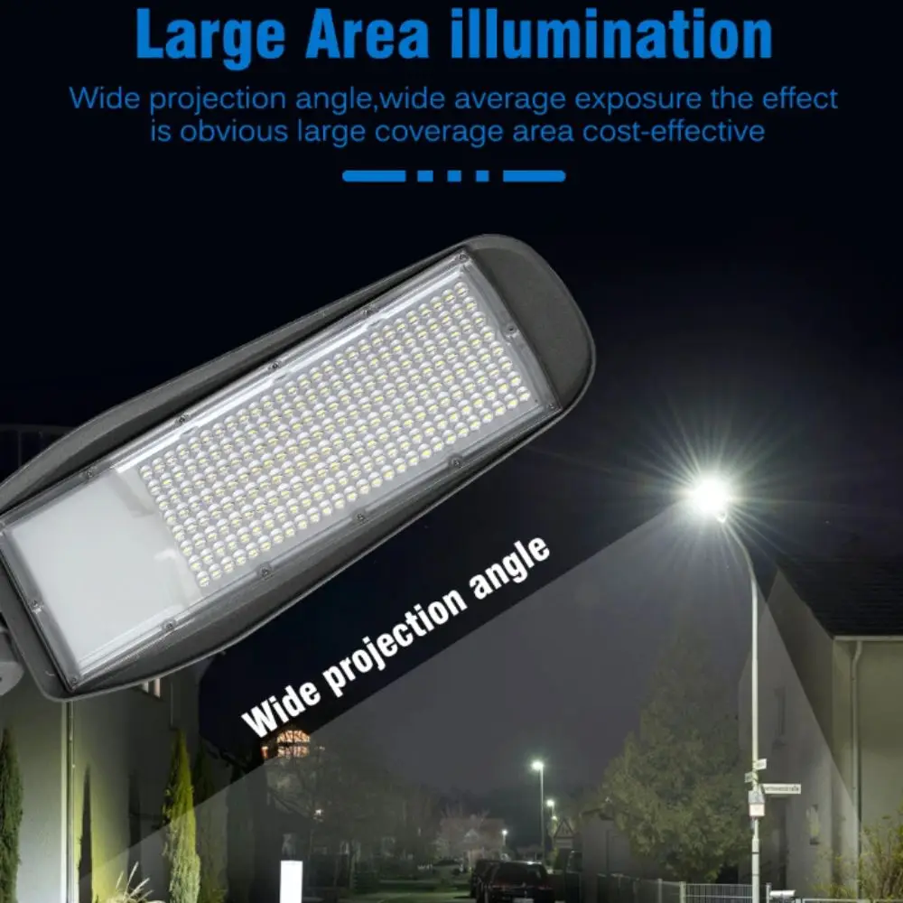 IP67 Waterproof LED Outdoor Street Light Adjustable Lamp Arm Single Arm Lamp Heads High Pole Lighting Lamps