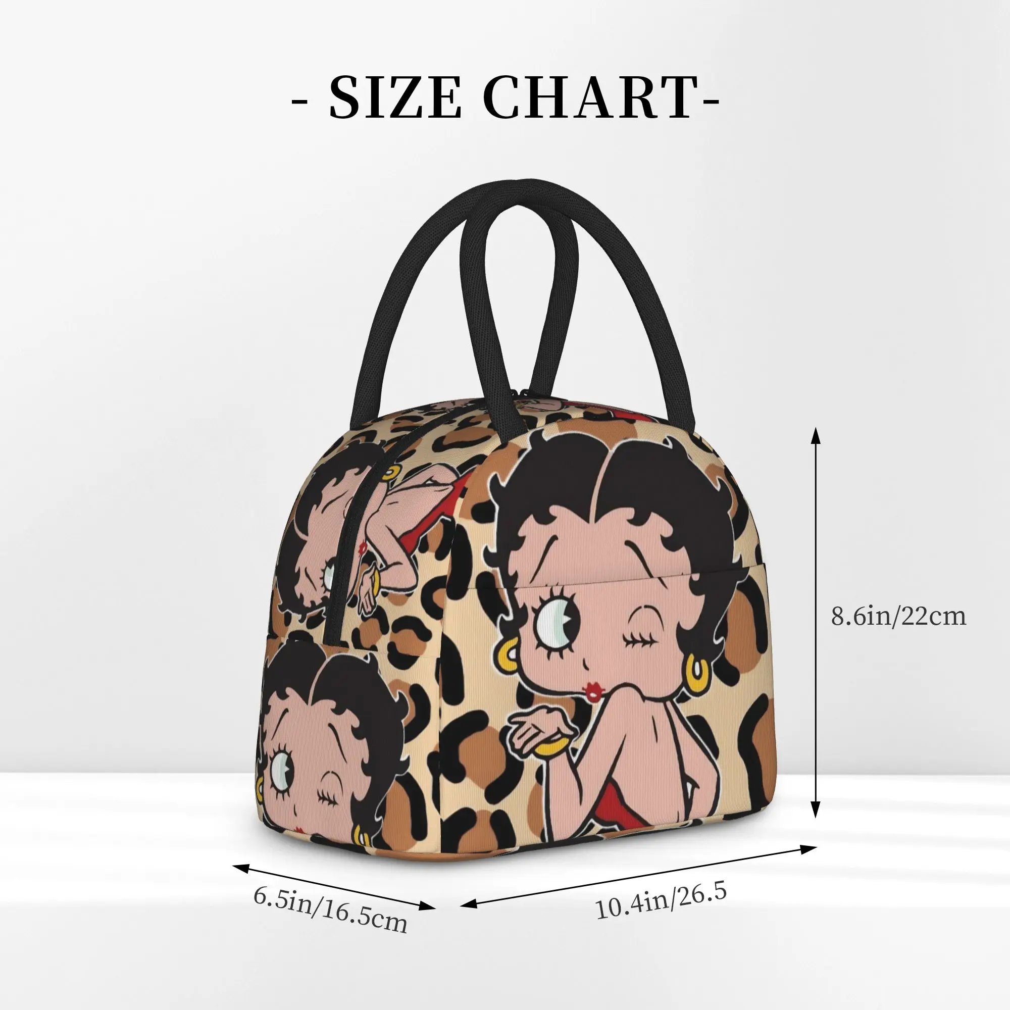 B-Bettys Boops Lunch Bag Cartoon Doll Retro Lunch Box Outdoor Picnic Portable Insulated Tote Food Bags For Women Cooler Bag view 3