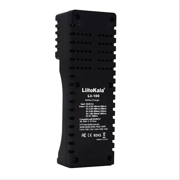 LiitoKala Lii-100B Lii-100 18650 Battery Charger For 26650 16340 RCR123 14500 LiFePO4 1.2V Ni-MH Ni-Cd Smart Charger