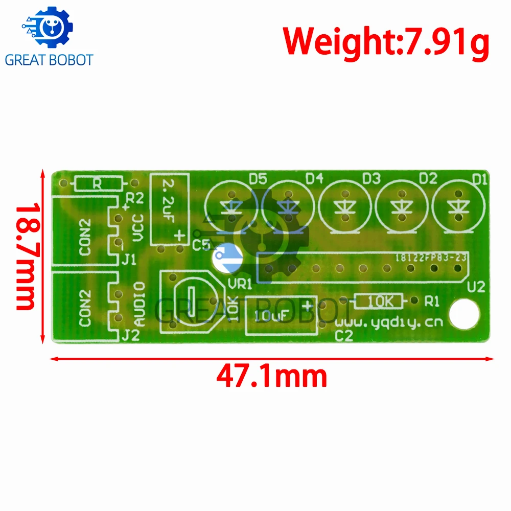 BS Electronic Kit Parts 5mm RED Green LED Level Indicating 3.5-12V KA2284 DIY KIT Audio Level Indicator Suite Trousse DIY