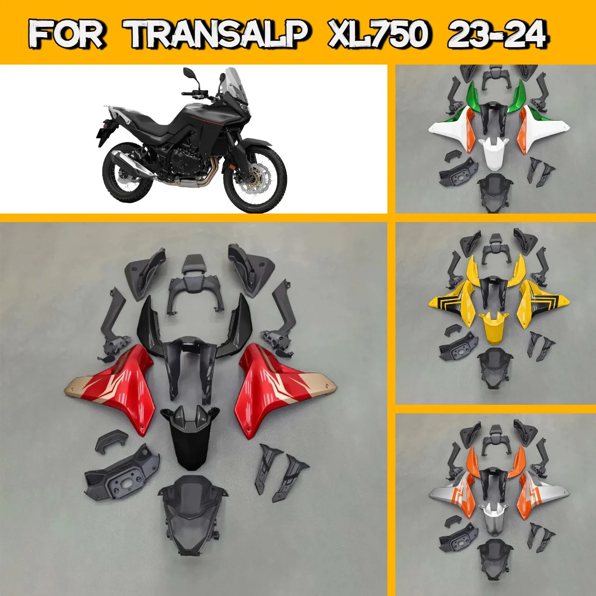 

2023 2024 Transalp XL 750 Full High-Quality Motorcycle Body Cover Fairings for 23 24 Honda Transalp XL750 Injection Fairing Kit