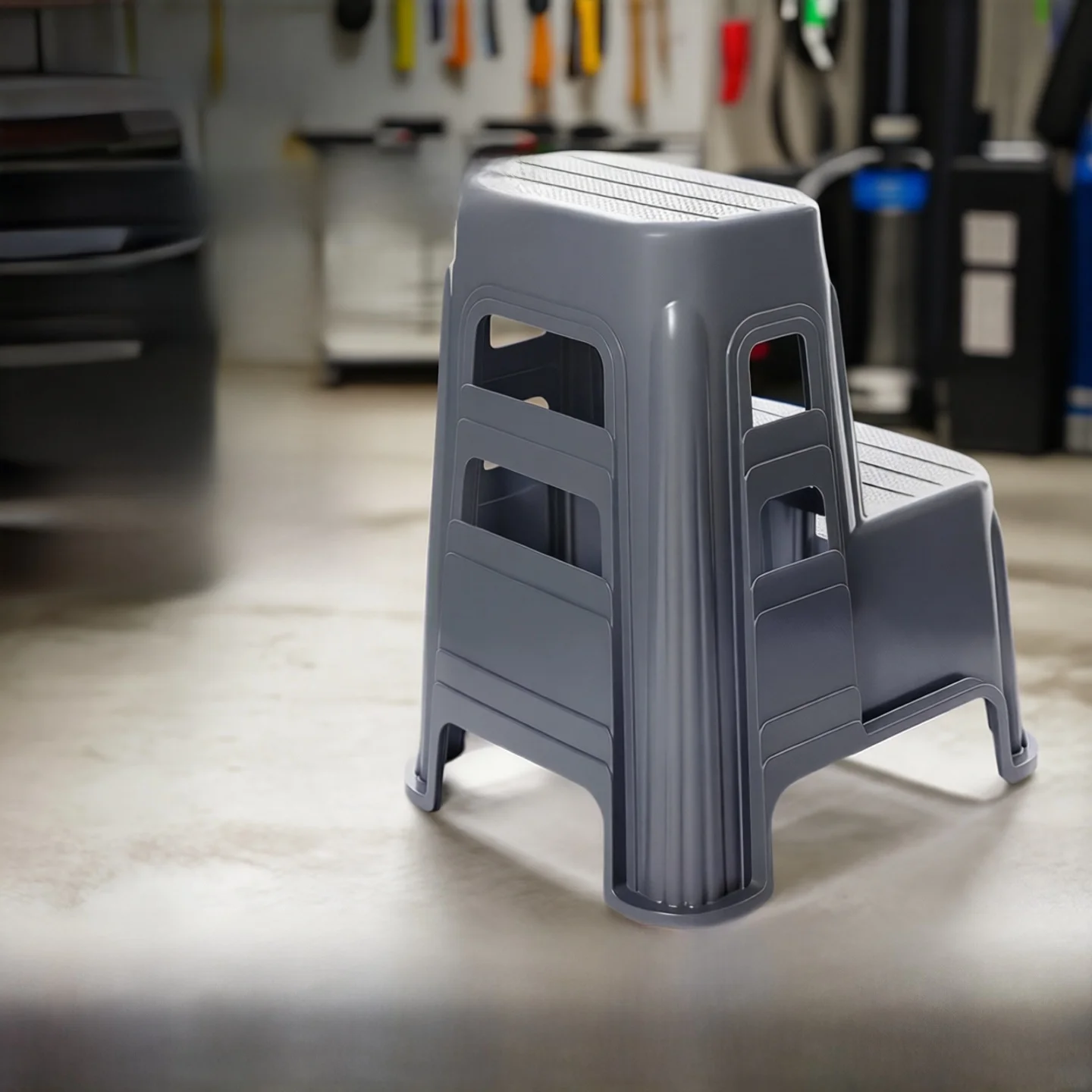 portable-plastic-folding-car-wash-beauty-stool-two-step-ladder-multi-functional-step-bench-adjustable-height-beauty-stool
