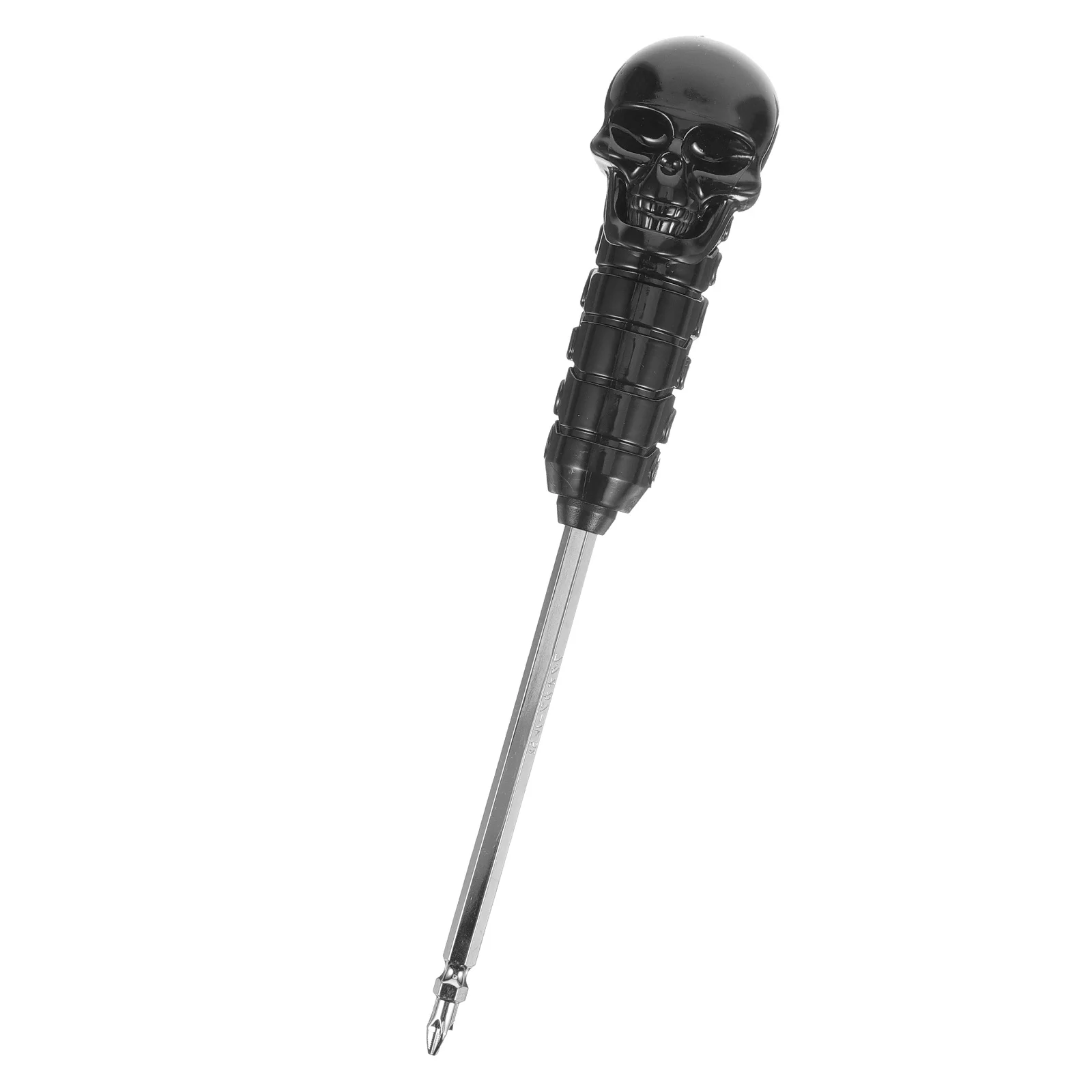 

Stylish Skull Shaped Multi Screwdriver Black Heavy Duty Dual Head Tool for Electronics Flat Cross Screw Driver