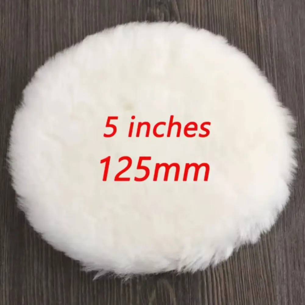 4 قطع من وسادات الأكمام العازلة لتلميع الصوف الاصطناعي مقاس 5 بوصة لتنظيف منتجات التنظيف المنزلية