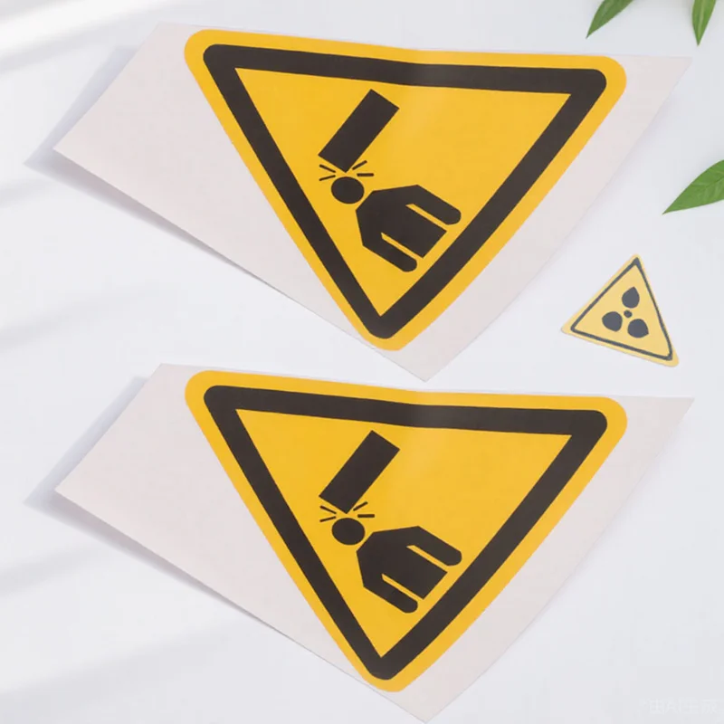 2Pcs Watch Your Head Warning Signs Adhesive Safety Stickers for Machine Tool Equipment Collision Caution Labels