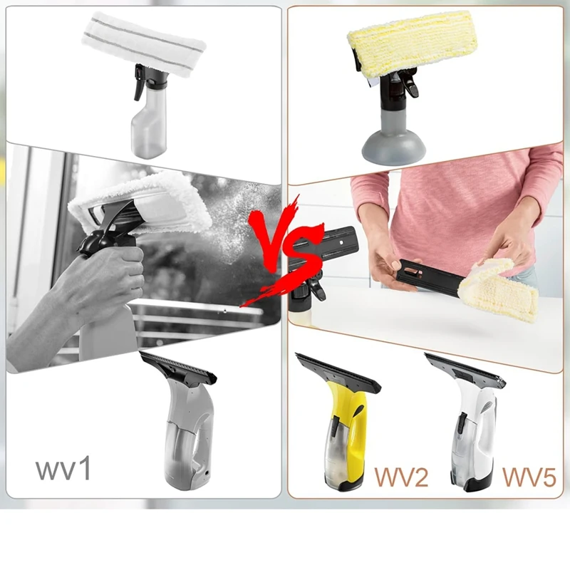Zubehörset für Karcher Fensters taub sauger wv1, wv2, wv5 plus: Mikrofaser-Wischer abdeckungen und Gummi lippen rakel