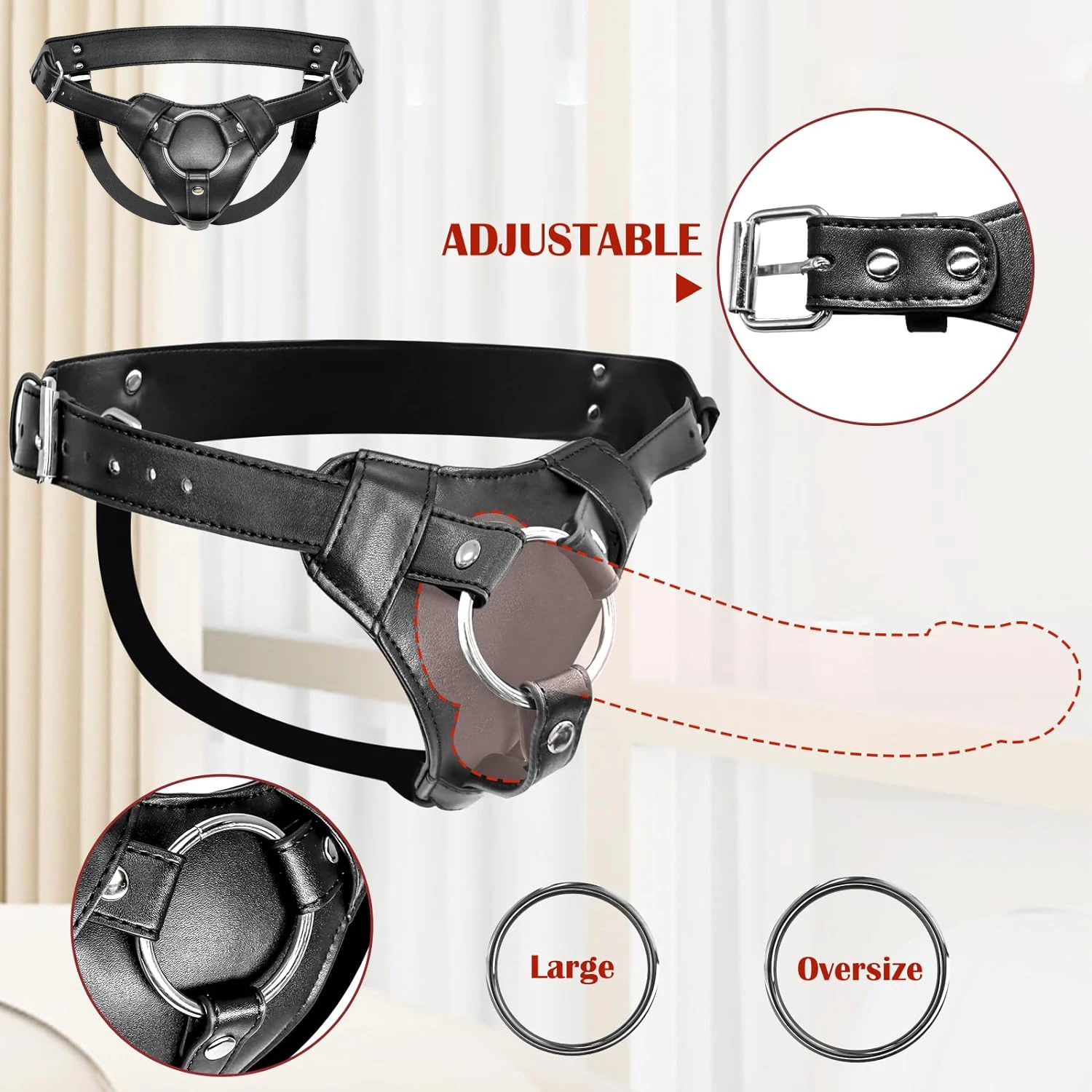Strap On Dildo Harness Adult Sex Toys for Women Men Pegging Dildo Adjustable Waist and Thigh Soft Nylon Vegan Leather Belt toys