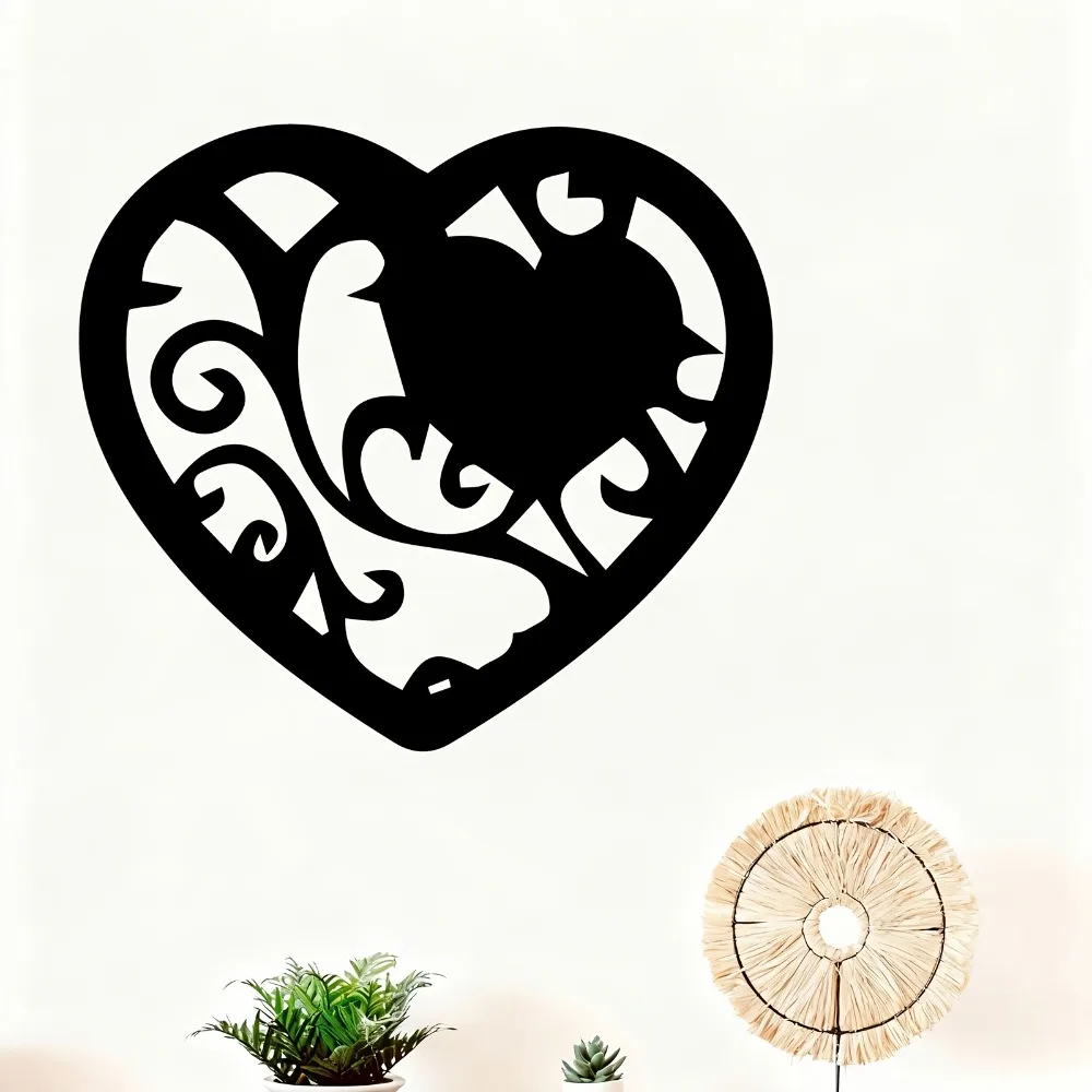 Romantic Heart Aluminum Wall Art 12x16 Inch Waterproof Metal Sign Bedroom Garden Fence Home Durable Gift Ornament