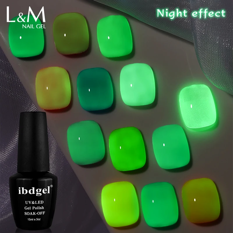 Ibdgel In Het Donker Gel Nagellak Top Coat En Base Matte Top Jas Lichtgevende Functionele Gel Halloween Nagels Гель лак Для Ногтей