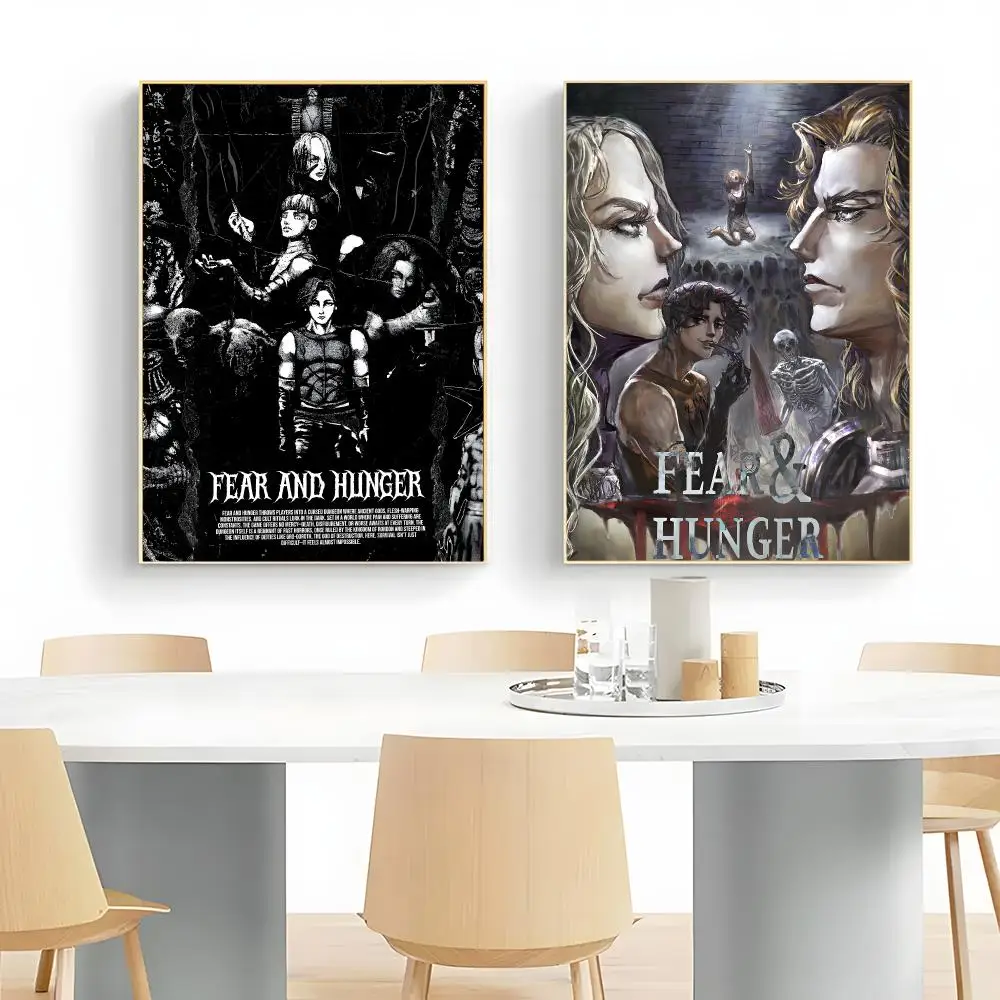 dark game F-Fear and Hunger Poster Wall Art Print Decorative Mural Home Decor Gift Unframed