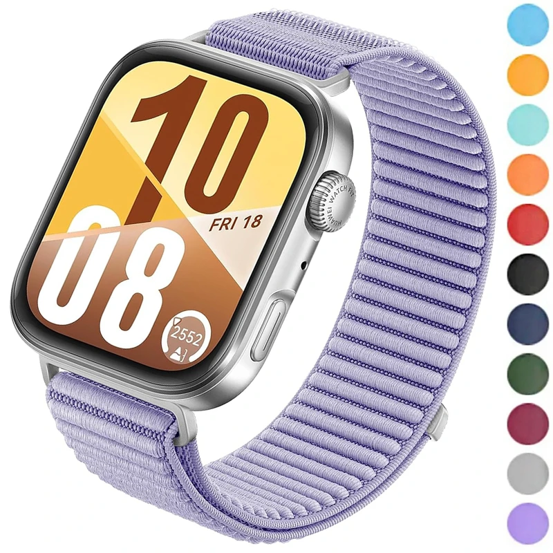 حزام حلقة من النايلون لساعة Huawei Watch Fit 4 Pro 4 3 حزام مريح مضفر للتنفس لساعة Huawei Watch Fit 3 4/4 Pro