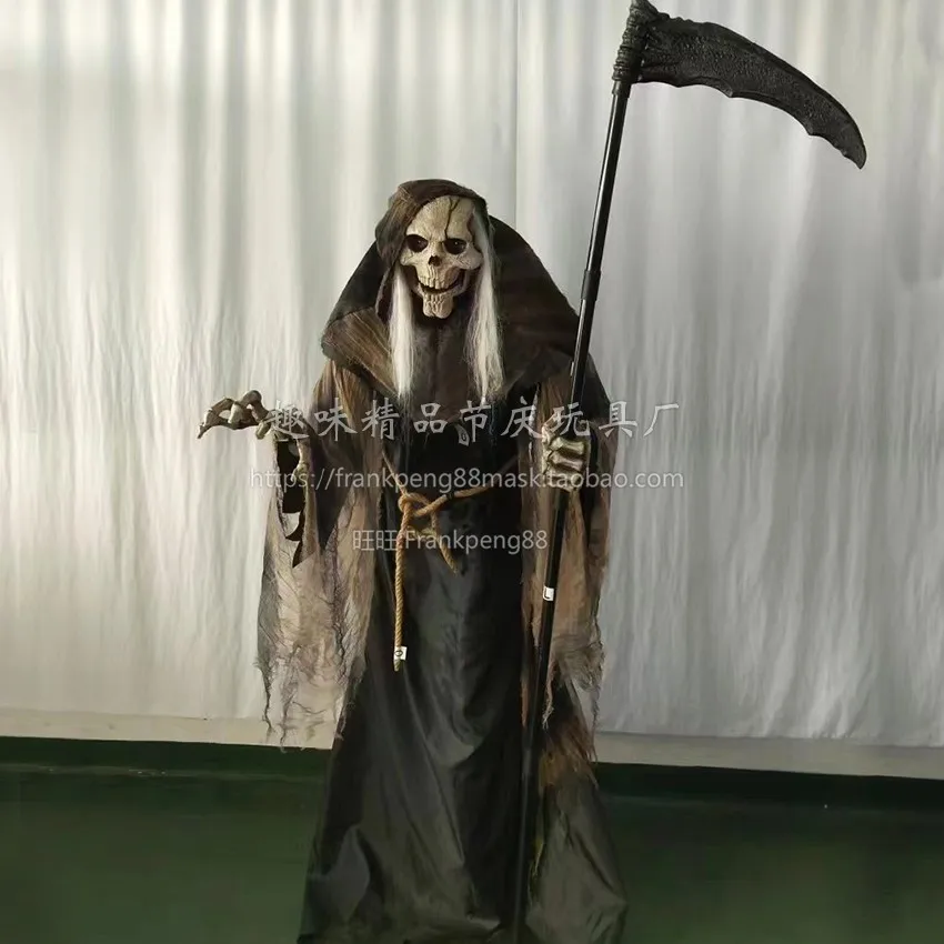 

Halloween electric induction front death god big ghost props, haunted house secret room bar scenic atmosphere decoration