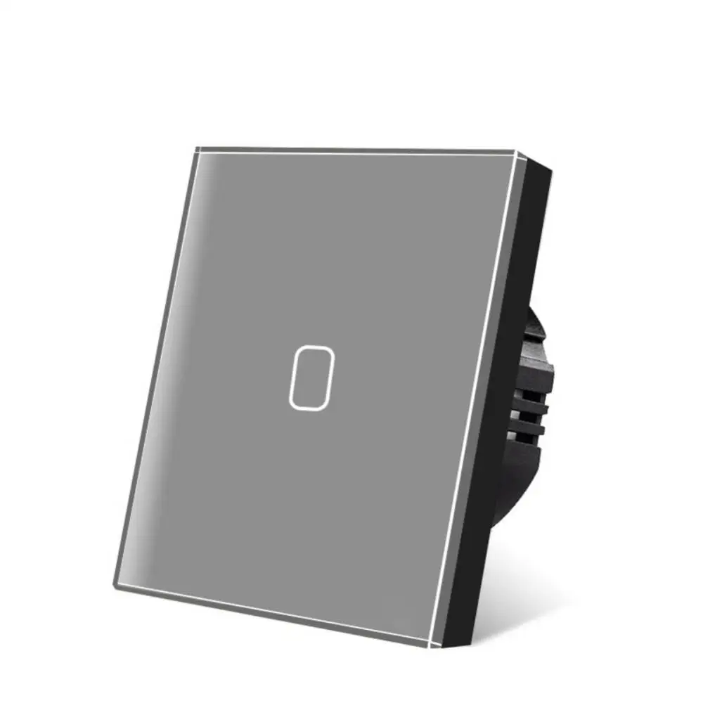 Interruptor de Panel de vidrio, interruptor de luz de pared de alta calidad, Interruptor de luz táctil, indicador Led, interruptor de Control de luz impermeable, 1/2/3 entradas