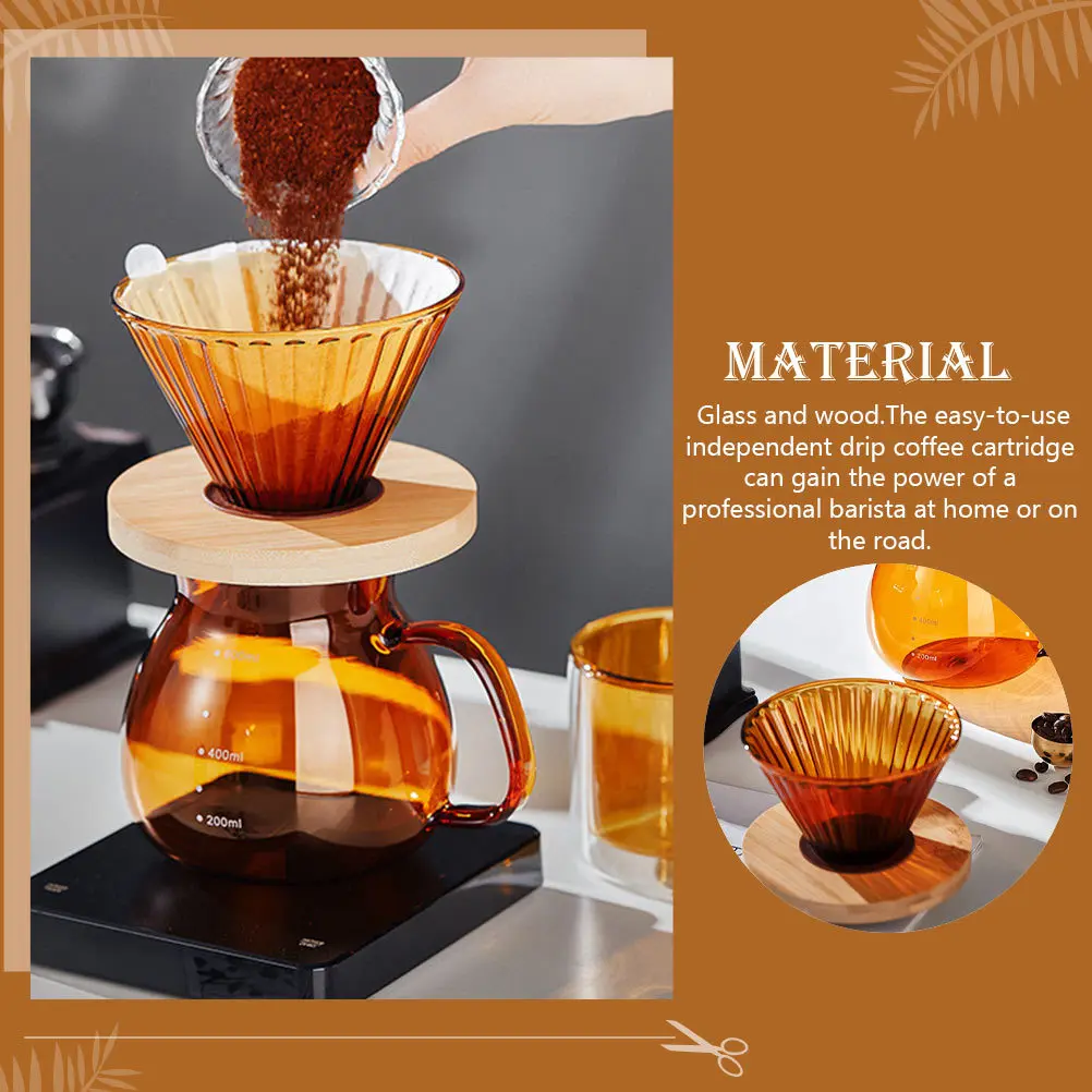 

1Set Decorative Coffee Funnel Dripper Accessory Exquisite Design Durable Practical Easy-Use Home Coffee Funnel