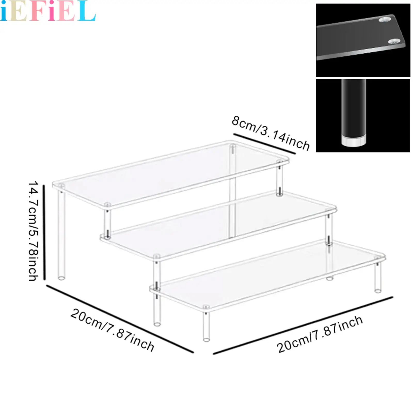 

Acrylic Display Risers Organizer Stand Clear for Figures Dessert Shelves for Party Display Shelf for Decoration Organizer
