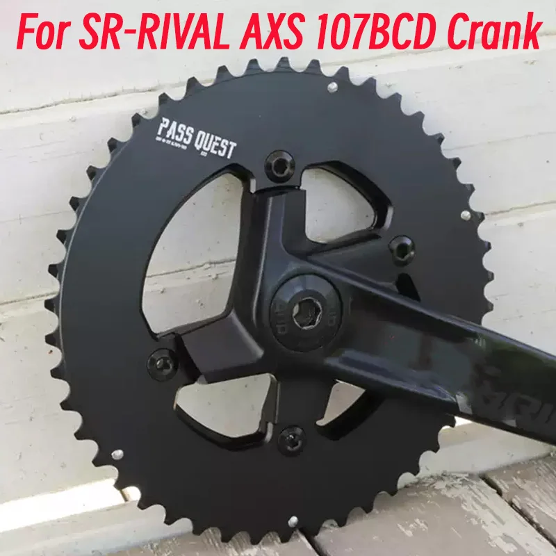 Звездочка PASS QUEST 107 BCD для шатунов Sram Rival 4-х рычажных, AXS 12 скоростей, 46-33T, 48-35T, 50-37T, 52-39T, закрытая двойная звездочка