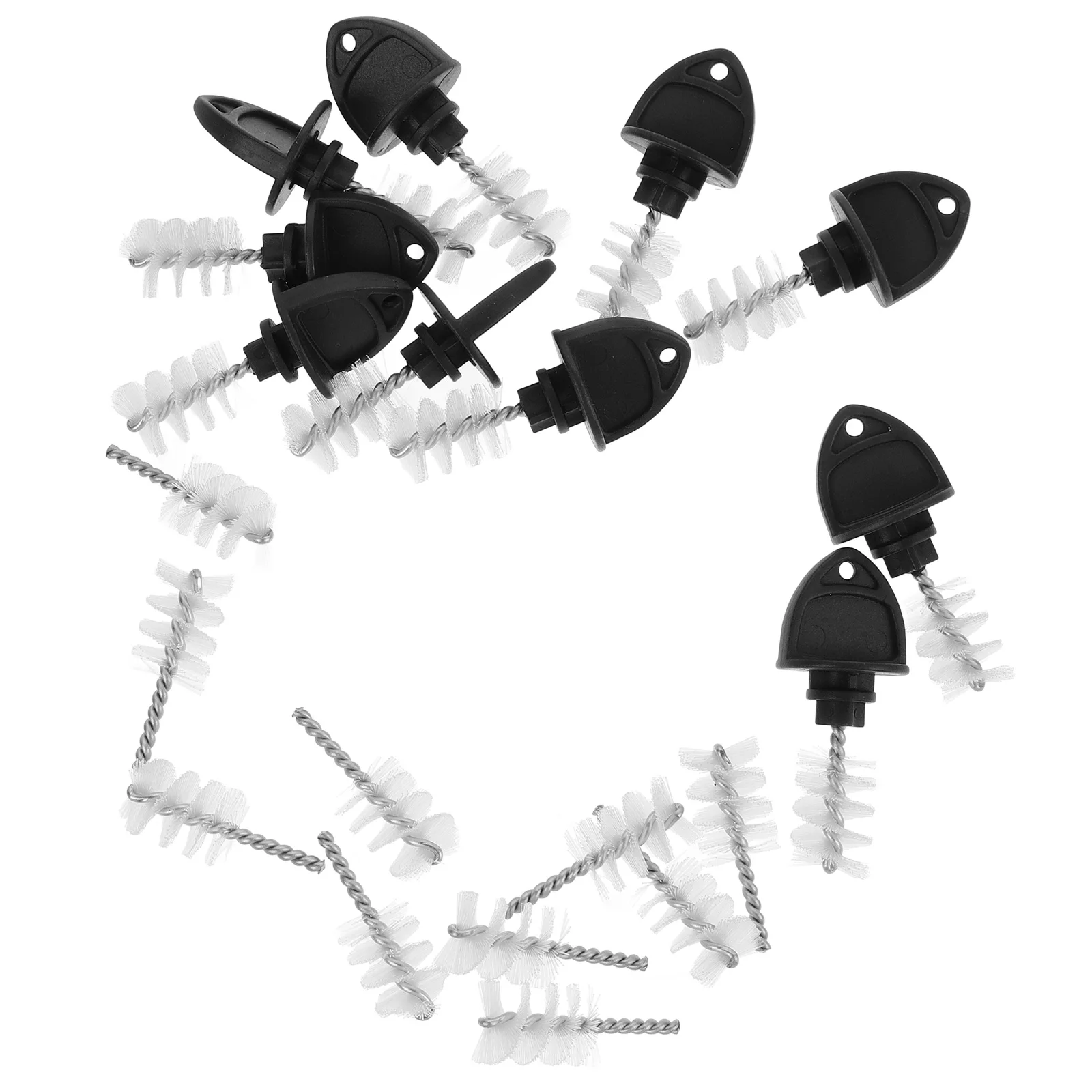 

20pcs Beer Faucet Cleaning Brush Stainless Steel Long Strip Draft Tap Plug Black Transparent Reusable Bar Accessories Home Brew