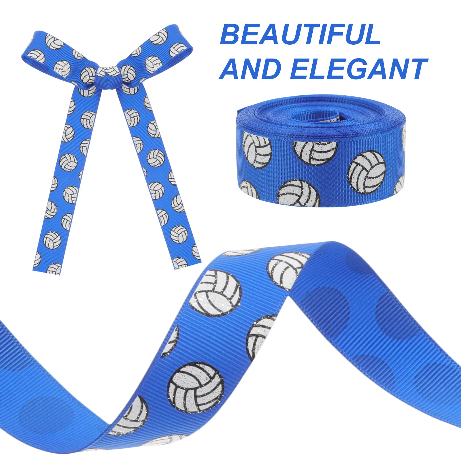 

1 Roll Volleyball Gift Box Decorative Wrapping Ribbon For Diy Crafts Packaging High Density Polyester Durable