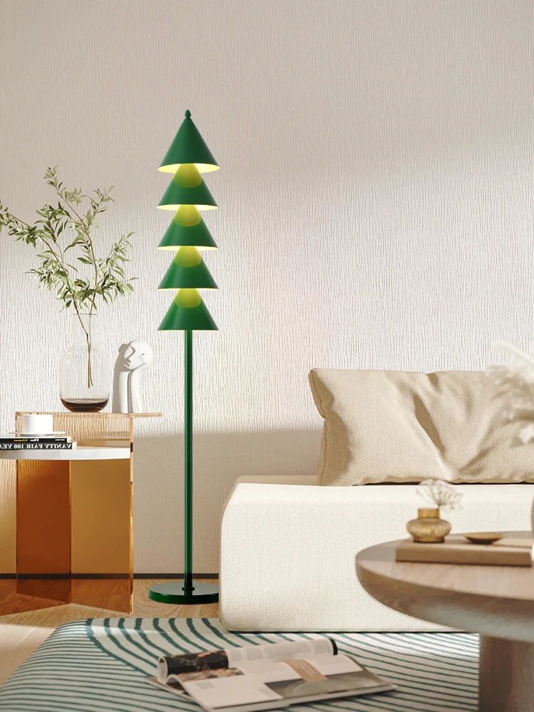 The new popular living room floor lamp design colorful cartoon children's room bedside Christmas tree Christmas decoration atmos