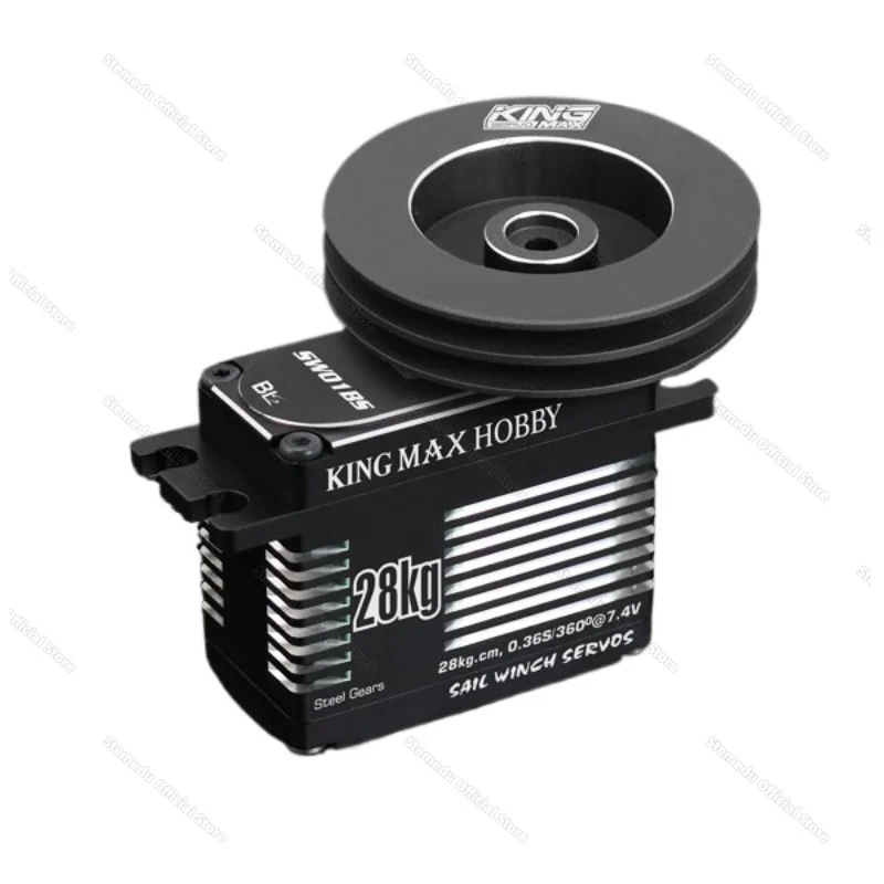 Kingmax SW01BS 77g 28kg Cm Digital Steel Gears Sail Winch Servo Performance Digital Standard Sail Winch Servo for Competitions