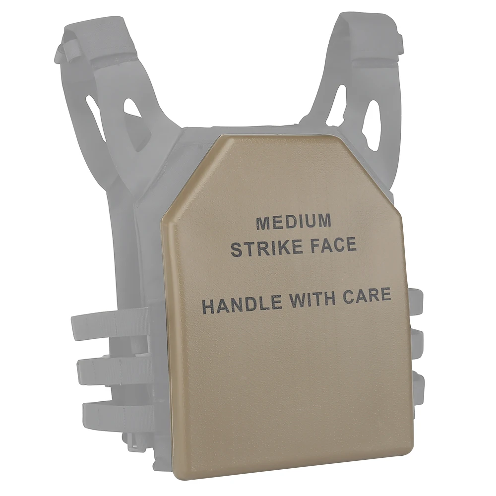 Wosport PP Tactical Vest Protective Pad Ergonomic Curved Insert Hook Loop Fastening Front Rear Compatible for Airsoft Outdoor