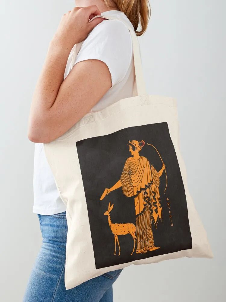 

Artemis red figure ancient Greek design Tote Bag Beach bag Portable shopping bag shopping bags foldable Women bags