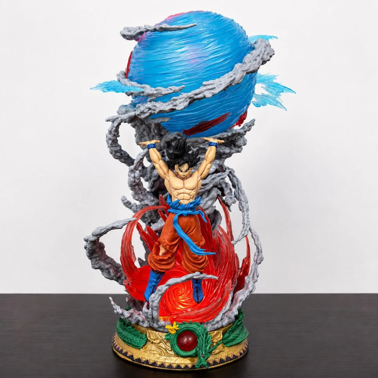 23cm Anime Dragon Ball Figure Goku Super Saiyan State Shock Wave Figurine PVC Collection Desktop Action Figure Kid Gifts
