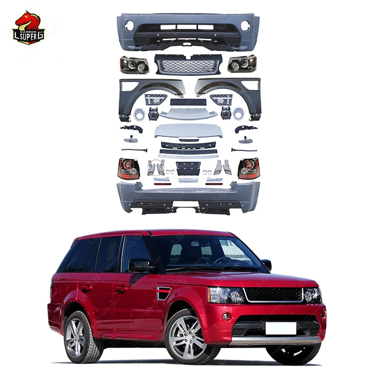 

Car Parts Range Rover Sport 2005 2013 Upgraded Car Bumper Grille Fenders Headlights Taillights Style Body Kit